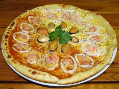 Пицца Морская с морепродуктами